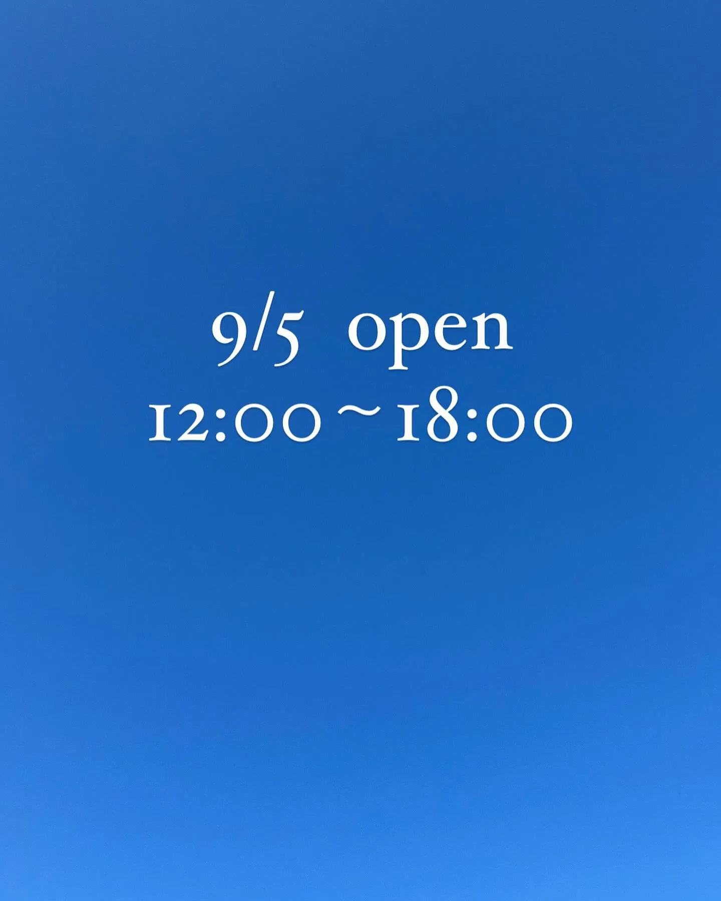 晴天☀️ 本日もご来店お待ちしております。